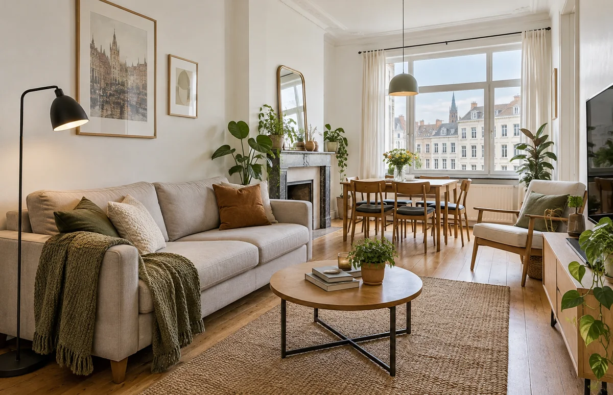 Séjour d'un appartement lumineux à louer